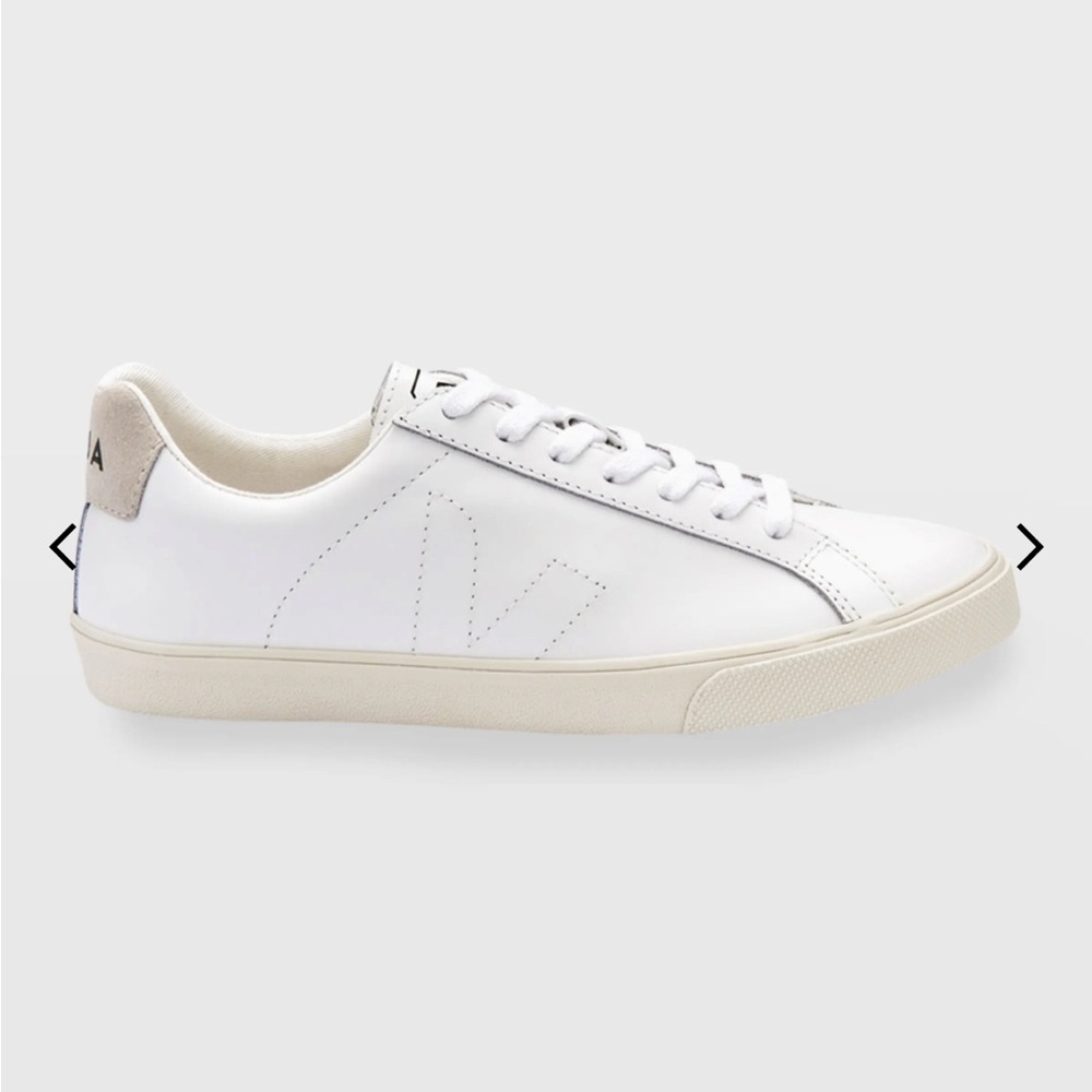 Veja White and Tan Sneakers